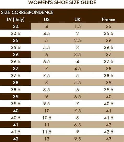 louis vuitton shoe size conversion|louis vuitton size chart.